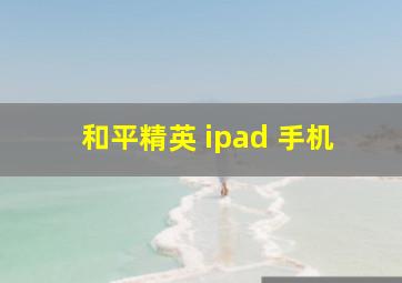 和平精英 ipad 手机